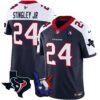 Houston Texans Hand Sign Throwing Up The H Vapor Jersey – All Stitched – Alternate – Derek Stingley Jr. Jersey