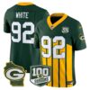 Packers 100th Season & Home Patch Vapor Limited Jersey – All Stitched – Green Special – Reggie White Jersey