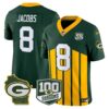 Packers 100th Season & Home Patch Vapor Limited Jersey – All Stitched – Green Special – Josh Jacobs Jersey