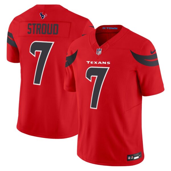 Houston Texans 2024 Vapor Limited Jersey V2 – All Stitched – Red – C.J. Stroud Jersey