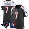 Houston Texans Hand Sign Throwing Up The H Vapor Jersey – All Stitched – Black Alternate – C.J. Stroud Jersey