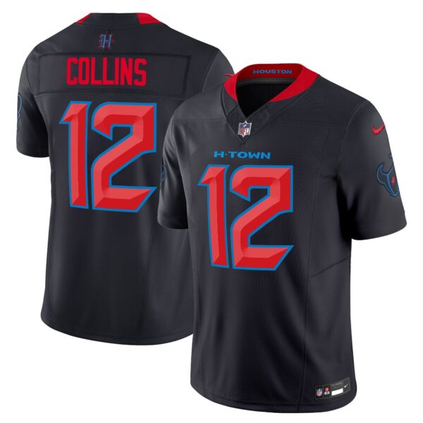 Houston Texans 2024 Vapor Limited Jersey V2 – All Stitched – Navy Limited – Nico Collins Jersey