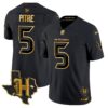 Houston Texans 2024 Texas Patch Gold Vapor Limited Jersey – All Stitched – Black Gold – Jalen Pitre Jersey