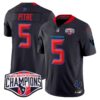 Houston Texans 2024 AFC South Division Champions Patch Vapor Limited Jersey – All Stitched – Navy Limited – Jalen Pitre Jersey
