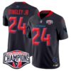 Houston Texans 2024 AFC South Division Champions Patch Vapor Limited Jersey – All Stitched – Navy Limited – Derek Stingley Jr. Jersey