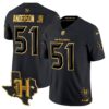 Houston Texans 2024 Texas Patch Gold Vapor Limited Jersey – All Stitched – Black Gold – Will Anderson Jr. Jersey