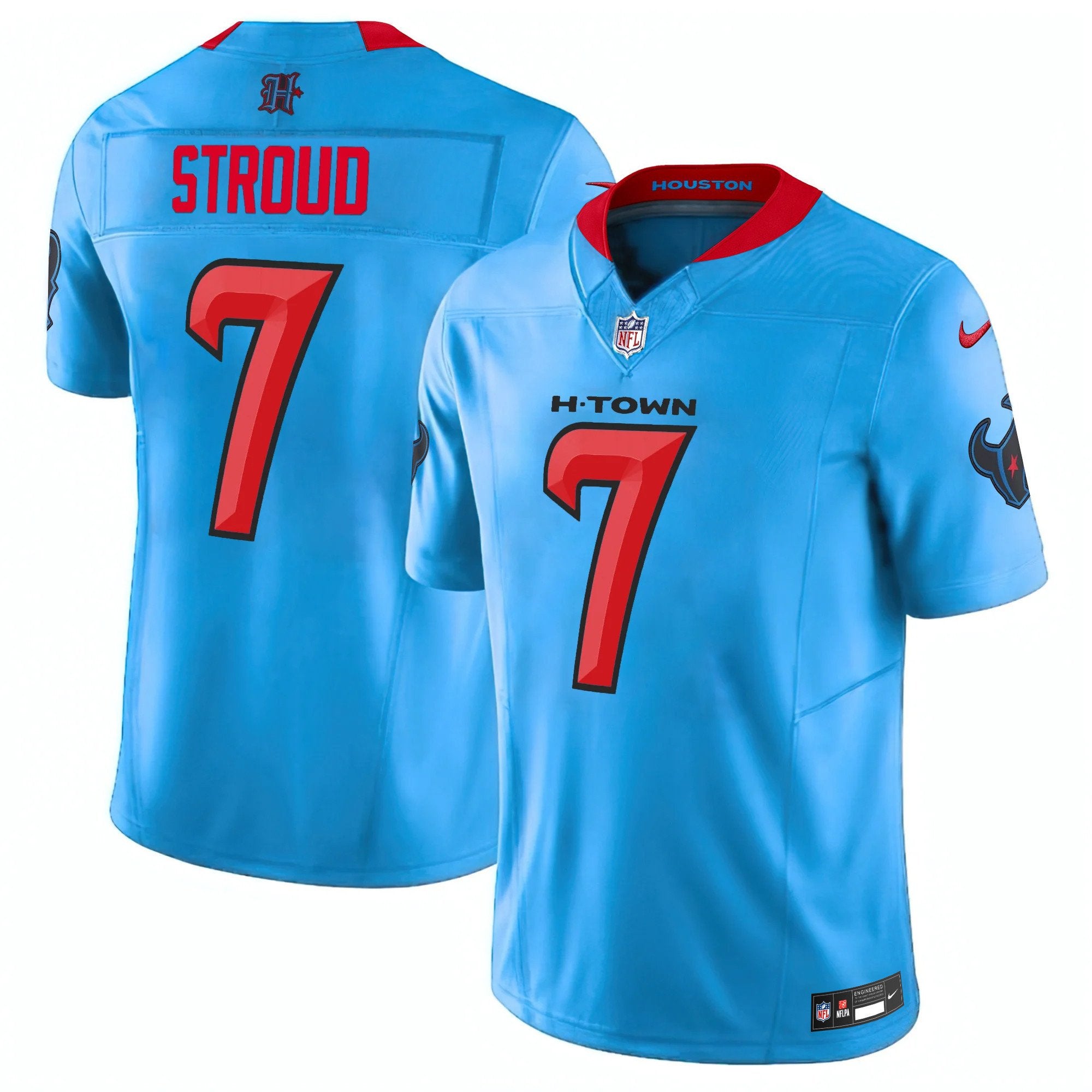 Houston Texans 2024 Vapor Limited Jersey V2 – All Stitched – Blue – C.J. Stroud Jersey