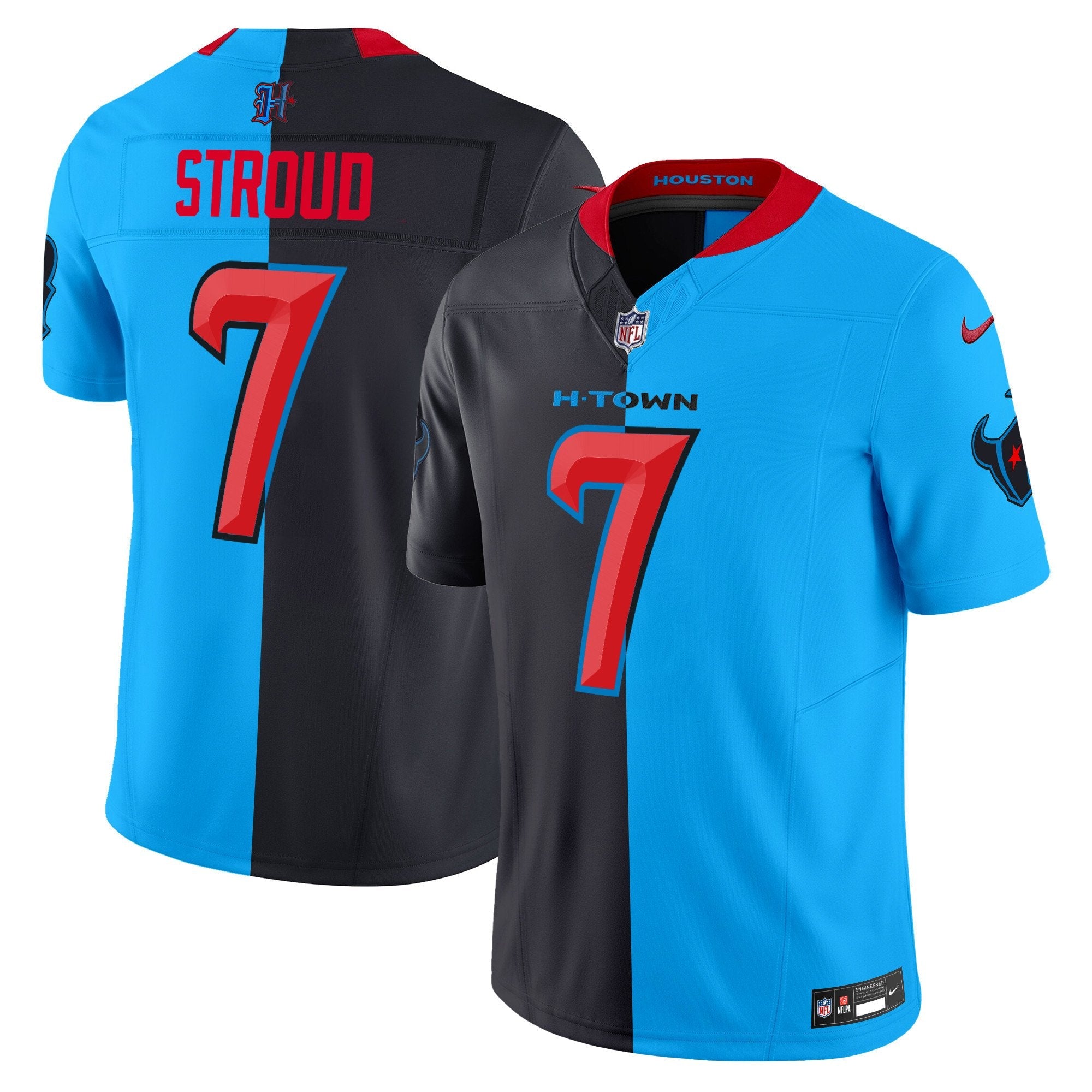 Houston Texans 2024 Vapor Limited Jersey V2 – All Stitched – Split – C.J. Stroud Jersey