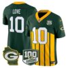 Packers 100th Season & Home Patch Vapor Limited Jersey – All Stitched – Green Special – Jordan Love Jersey
