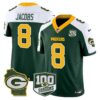Packers 100th Season & Home Patch Vapor Limited Jersey – All Stitched – Green Alternate – Josh Jacobs Jersey