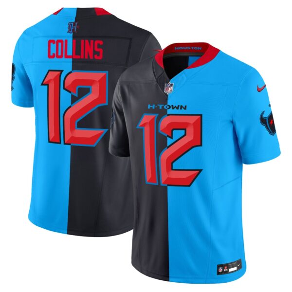 Houston Texans 2024 Vapor Limited Jersey V2 – All Stitched – Split – Nico Collins Jersey
