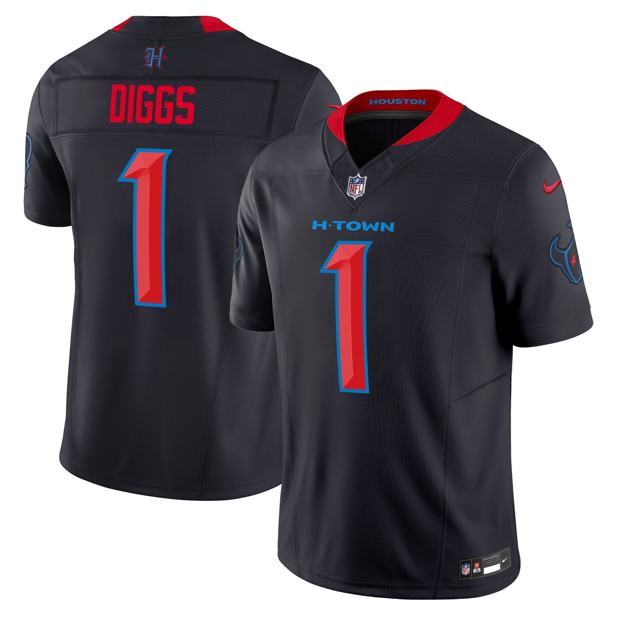 Houston Texans 2024 Vapor Limited Jersey V2 – All Stitched – Navy Limited – Stefon Diggs Jersey