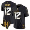 Houston Texans 2024 Texas Patch Gold Vapor Limited Jersey – All Stitched – Black Limited – Nico Collins Jersey