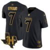 Houston Texans 2024 Texas Patch Gold Vapor Limited Jersey – All Stitched – Black Gold – C.J. Stroud Jersey