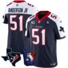Houston Texans Hand Sign Throwing Up The H Vapor Jersey – All Stitched – Alternate – Will Anderson Jr. Jersey