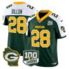 Packers 100th Season & Home Patch Vapor Limited Jersey – All Stitched – Green Alternate – AJ Dillon Jersey