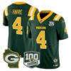Packers 100th Season & Home Patch Vapor Limited Jersey – All Stitched – Green – Brett Favre Jersey