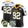 Packers 100th Season & Home Patch Vapor Limited Jersey – All Stitched – Black Alternate – Reggie White Jersey