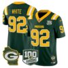 Packers 100th Season & Home Patch Vapor Limited Jersey – All Stitched – Green – Reggie White Jersey
