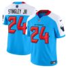 Houston Texans 2024 Vapor Limited Jersey V2 – All Stitched – Blue Alternate – Derek Stingley Jr. Jersey