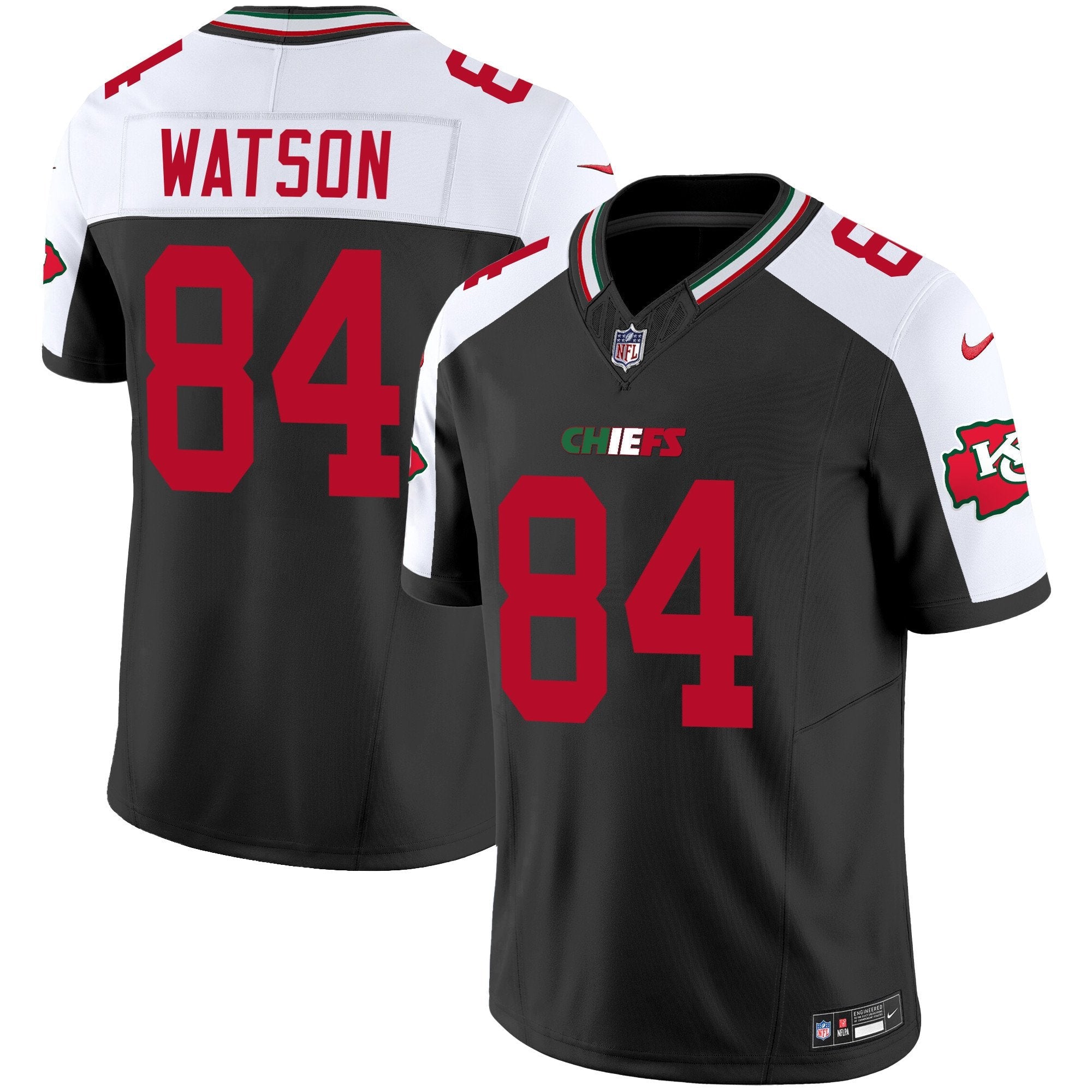 Chiefs Mexico Vapor Limited Jersey – All Stitched – Black Alternate – Justin Watson Jersey