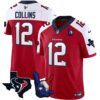 Houston Texans Hand Sign Throwing Up The H Vapor Jersey – All Stitched – Red Alternate – Nico Collins Jersey