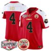 Chiefs 2024 AFC West Division Champions Patch Vapor Limited Jersey – All Stitched – Red Alternate – Rashee Rice Jersey