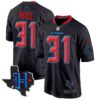 Houston Texans 2024 Texas Patch Game Jersey – All Stitched – Navy Limited – Dameon Pierce Jersey