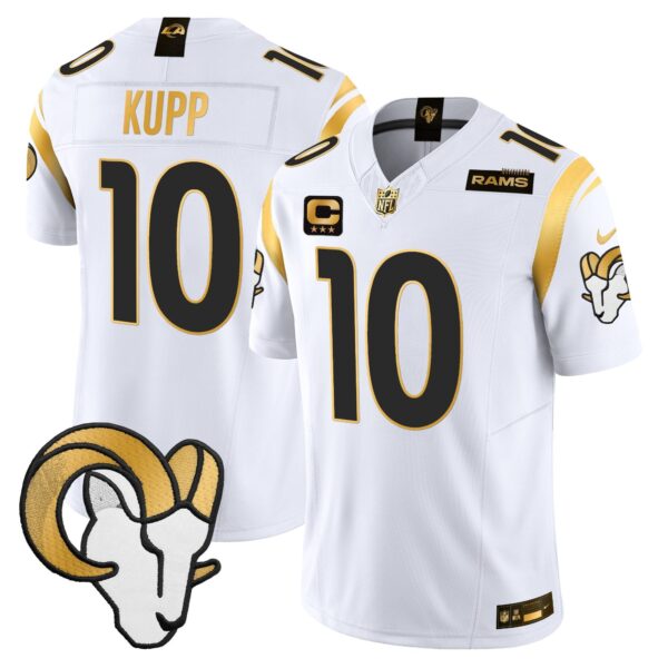 Los Angeles Rams 2024 Gold Vapor Limited Jersey – All Stitched – White – Cooper Kupp Jersey