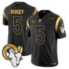 Los Angeles Rams 2024 Gold Vapor Limited Jersey – All Stitched – Black Gold – Jalen Ramsey Jersey
