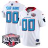Houston Texans 2024 AFC South Division Champions Patch Vapor Limited Custom Jersey – All Stitched – White Jersey