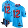 Houston Texans 2024 Texas Patch Game Jersey – All Stitched – Blue – Nico Collins Jersey