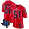 Houston Texans 2024 Texas Patch Game Jersey – All Stitched – Red – Will Anderson Jr. Jersey
