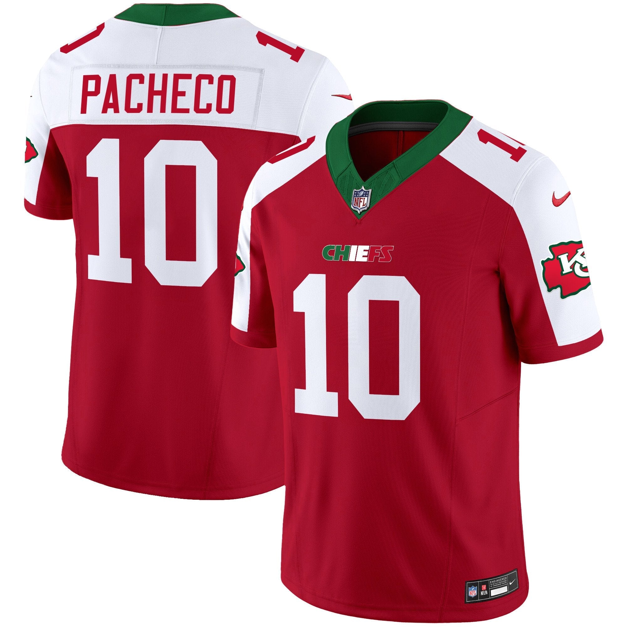 Chiefs Mexico Vapor Limited Jersey – All Stitched – Red Alternate – Isiah Pacheco Jersey