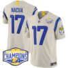 Los Angeles Rams 2024 NFC West Division Champions Vapor Limited Jersey – All Stitched – Bone – Puka Nacua Jersey