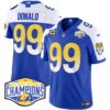 Los Angeles Rams 2024 NFC West Division Champions Vapor Limited Jersey – All Stitched – Royal Alternate – Aaron Donald Jersey