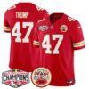 Chiefs 2024 AFC West Division Champions Patch Vapor Limited Jersey – All Stitched – Red – Donald Trump Jersey