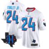 Houston Texans 2024 Texas Patch Game Jersey – All Stitched – White – Derek Stingley Jr. Jersey