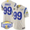 Los Angeles Rams 2024 NFC West Division Champions Vapor Limited Jersey – All Stitched – Bone – Aaron Donald Jersey