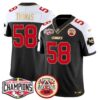 Chiefs 2024 AFC West Division Champions Patch Vapor Limited Jersey – All Stitched – Black Alternate – Derrick Thomas Jersey