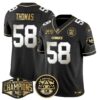 Chiefs 2024 AFC West Division Champions Patch Gold Vapor Limited Jersey – All Stitched – Black Limited – Derrick Thomas Jersey
