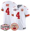 Chiefs 2024 AFC West Division Champions Patch Vapor Limited Jersey – All Stitched – White – Rashee Rice Jersey