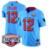 Houston Texans 2024 AFC South Division Champions Patch Vapor Limited Jersey – All Stitched – Blue. – Nico Collins Jersey