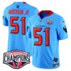 Houston Texans 2024 AFC South Division Champions Patch Vapor Limited Jersey – All Stitched – Blue. – Will Anderson Jr. Jersey