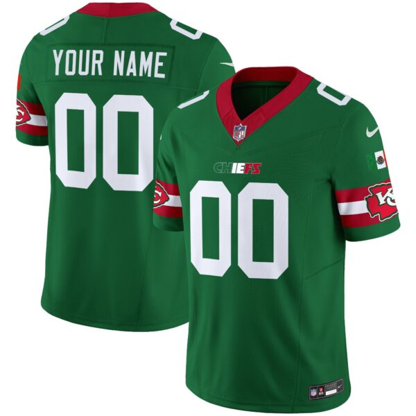 Chiefs Mexico Vapor Limited Custom Jersey – All Stitched – Green Jersey
