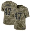 Kansas City Chiefs 2024 Salute to Service Vapor Limited Jersey – All stitched – Olive Camo – Kamala Harris Jersey