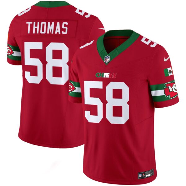 Chiefs Mexico Vapor Limited Jersey – All Stitched – Red – Derrick Thomas Jersey