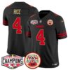 Chiefs 2024 AFC West Division Champions Patch Vapor Limited Jersey – All Stitched – Gold Trim – Rashee Rice Jersey