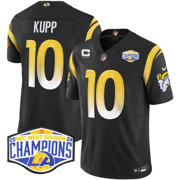 Los Angeles Rams 2024 NFC West Division Champions Vapor Limited Jersey – All Stitched – Black – Cooper Kupp Jersey