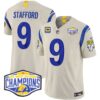 Los Angeles Rams 2024 NFC West Division Champions Vapor Limited Jersey – All Stitched – Bone – Matthew Stafford Jersey